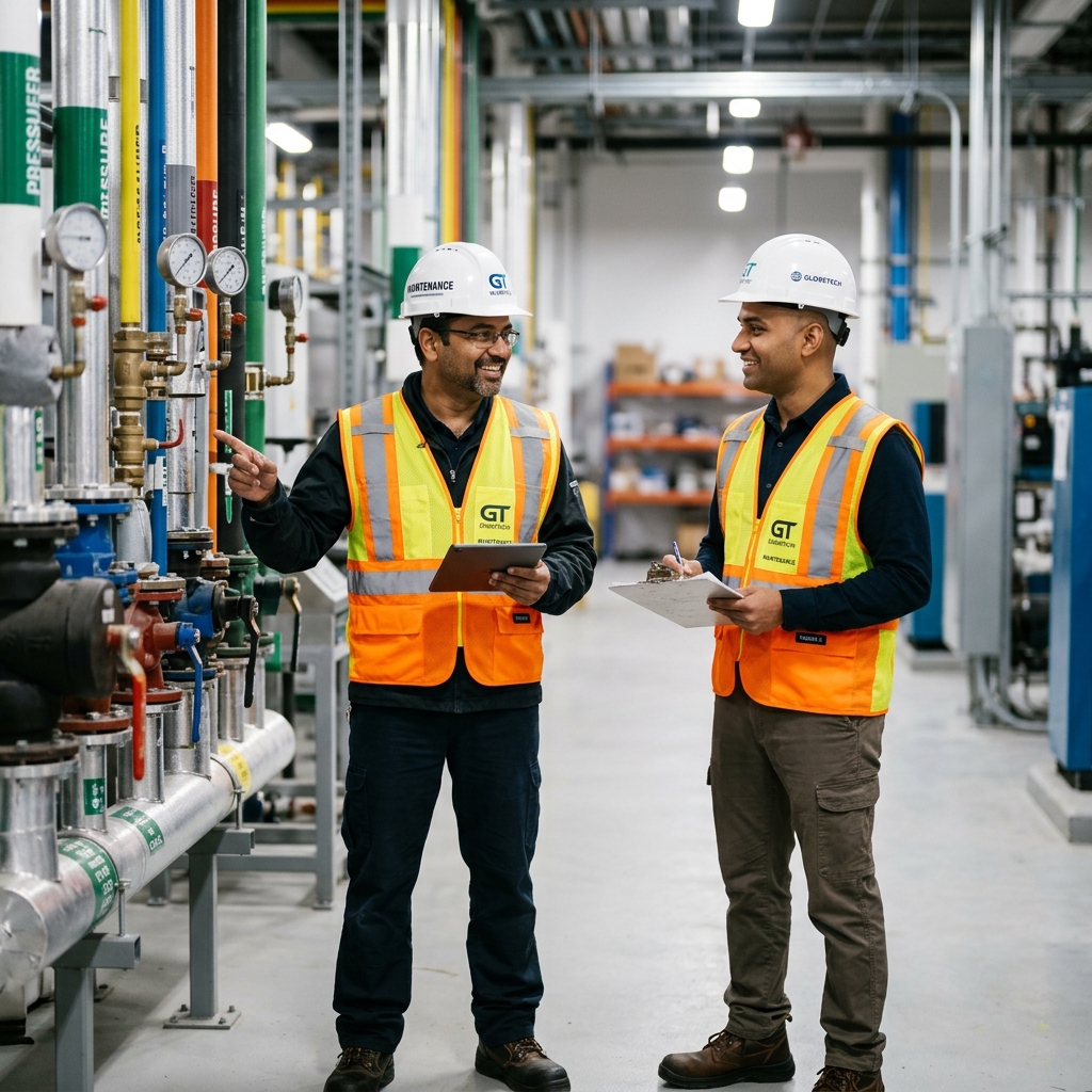 Indian Maintenance Technicians on Site